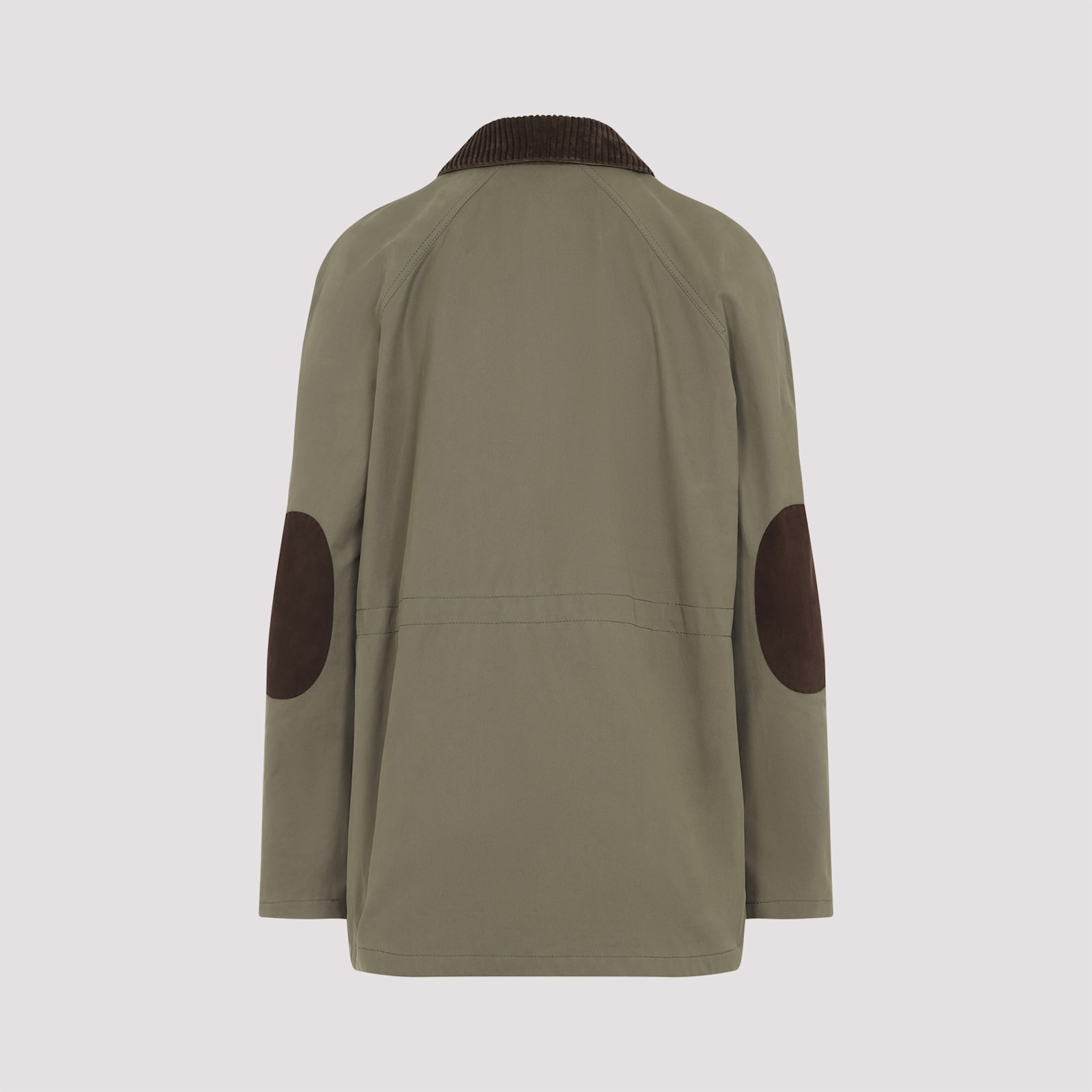 Moschino Logo Label Jacket With Elbow Patches In Green