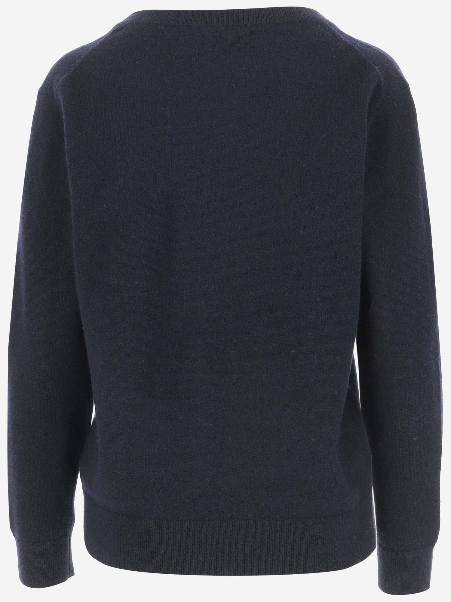Vince Weekend V-neck Cashmere Pullover Sweater In Blue