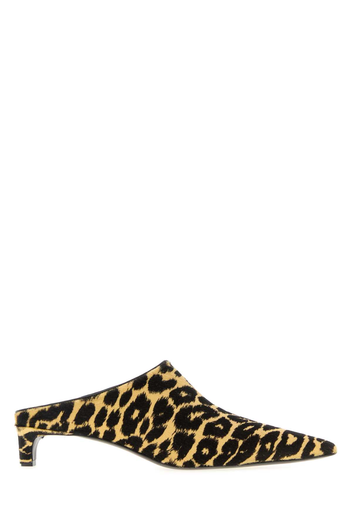 Jil Sander 35mm Leopard Print Ponyhair Mules In Multi