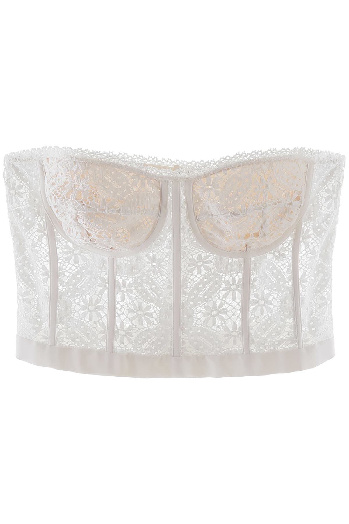 ALEXANDER MCQUEEN LACE BUSTIER TOP,11284251