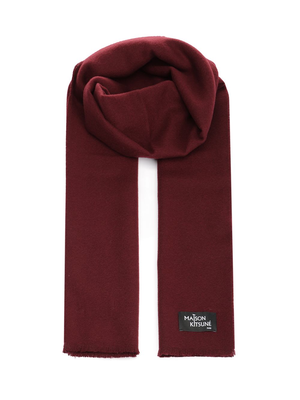 Maison Kitsuné Wool Scarf In Purple