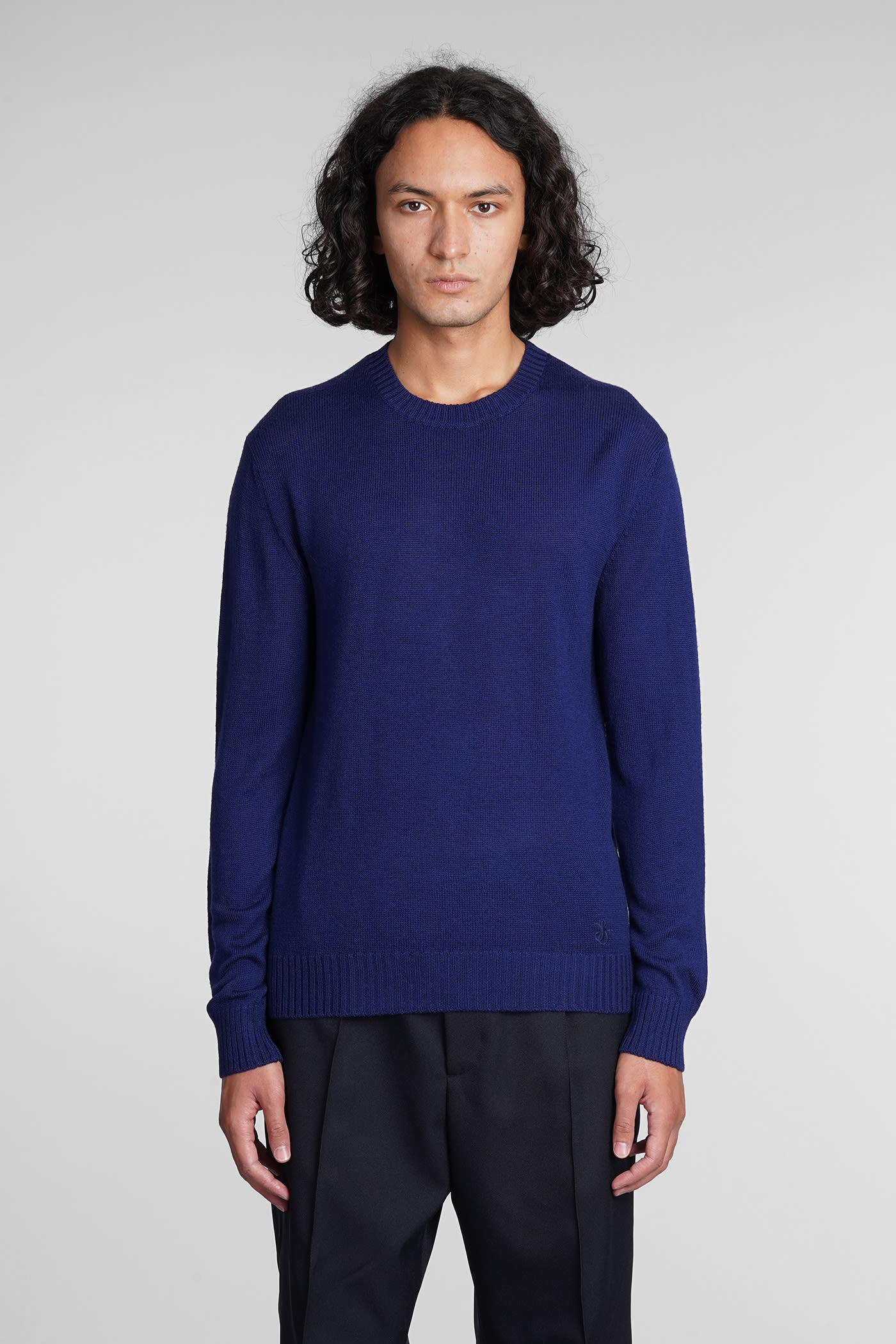 Jil Sander Knitwear In Blue Wool