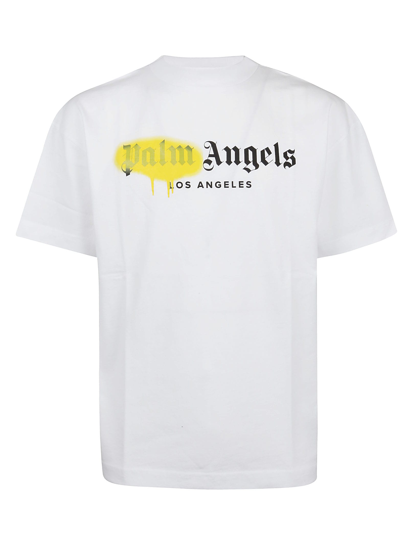 PALM ANGELS T-SHIRT LA SPRAYED LOGO,11248667