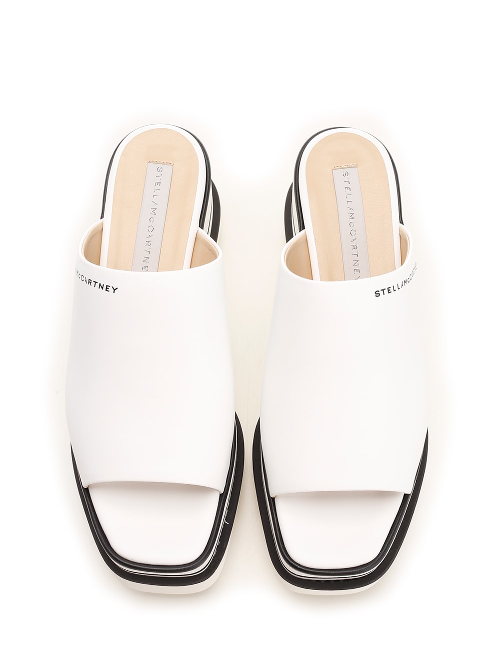 Shop Stella Mccartney Elyse Wedge Mules In White