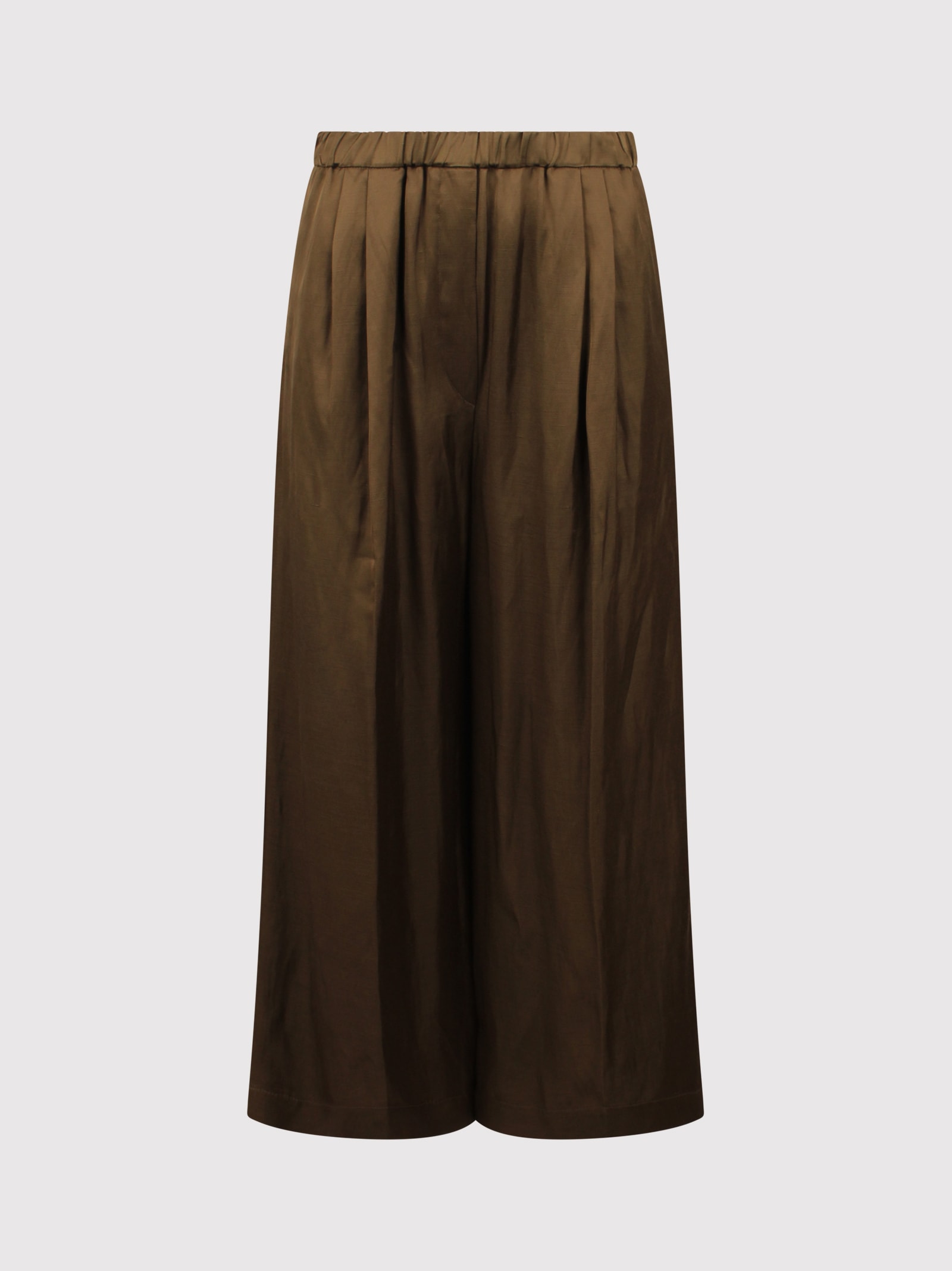 Pima Cropped Wide Leg Pants