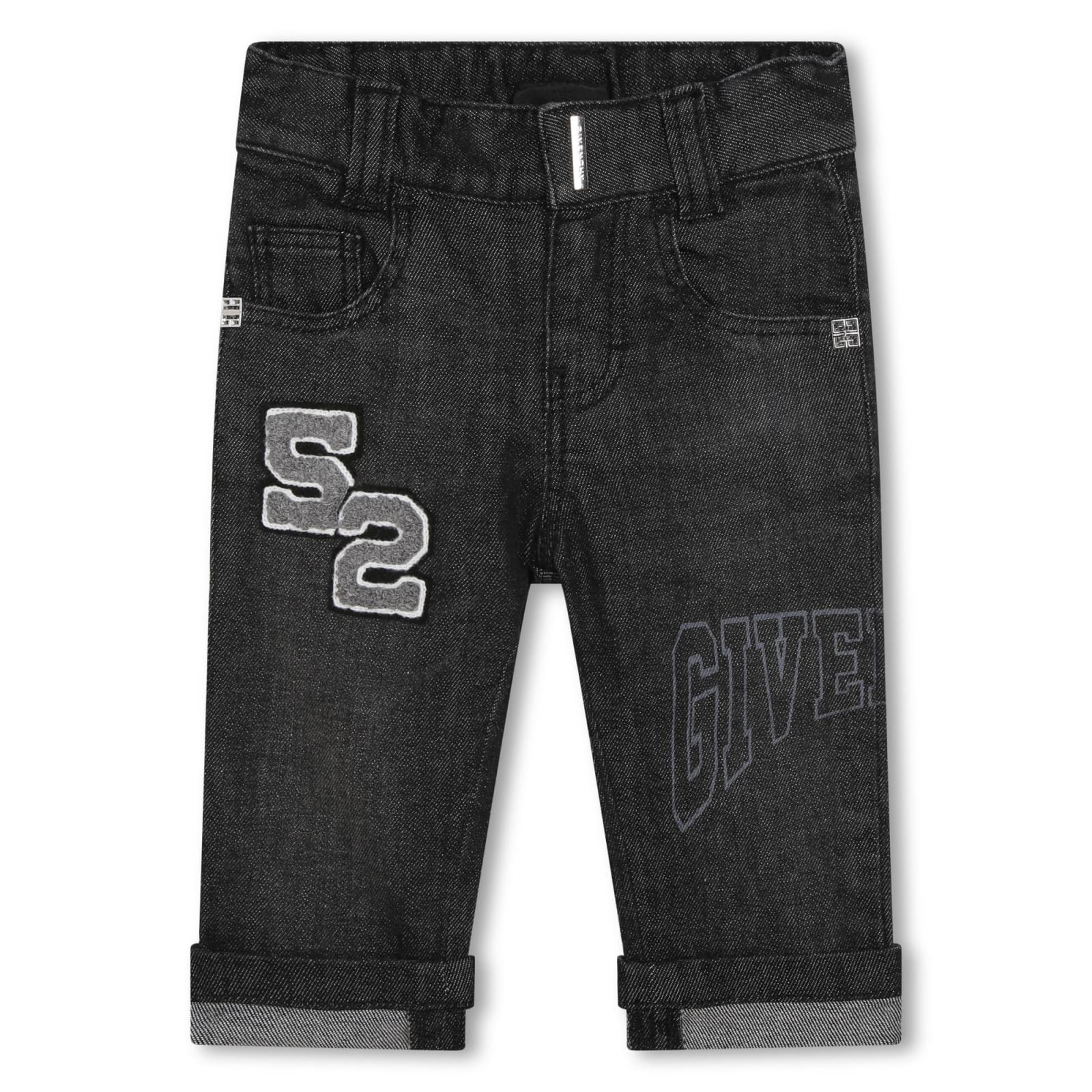 GIVENCHY STRAIGHT JEANS WITH LOGO APPLICATION