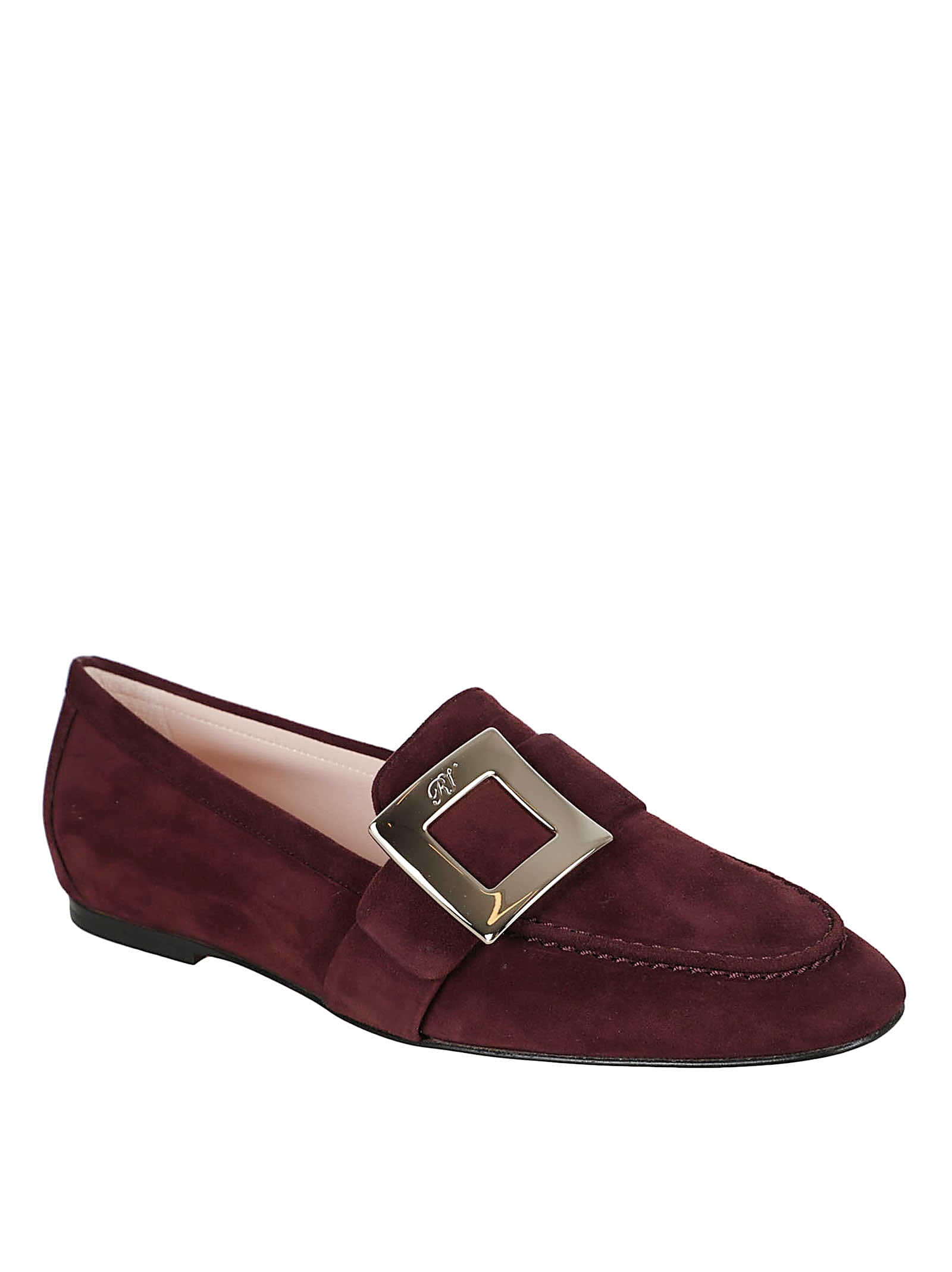 Roger Vivier Pointed Toe Flat Shoes In Brown