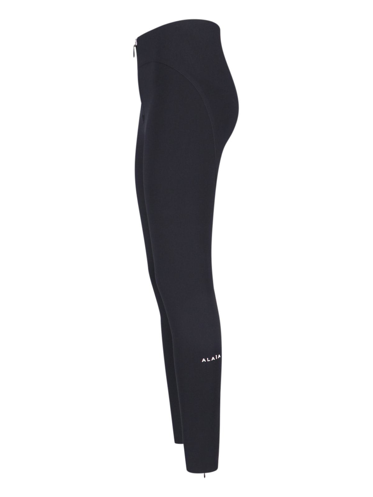 Shop Alaïa Logo Leggings In Black