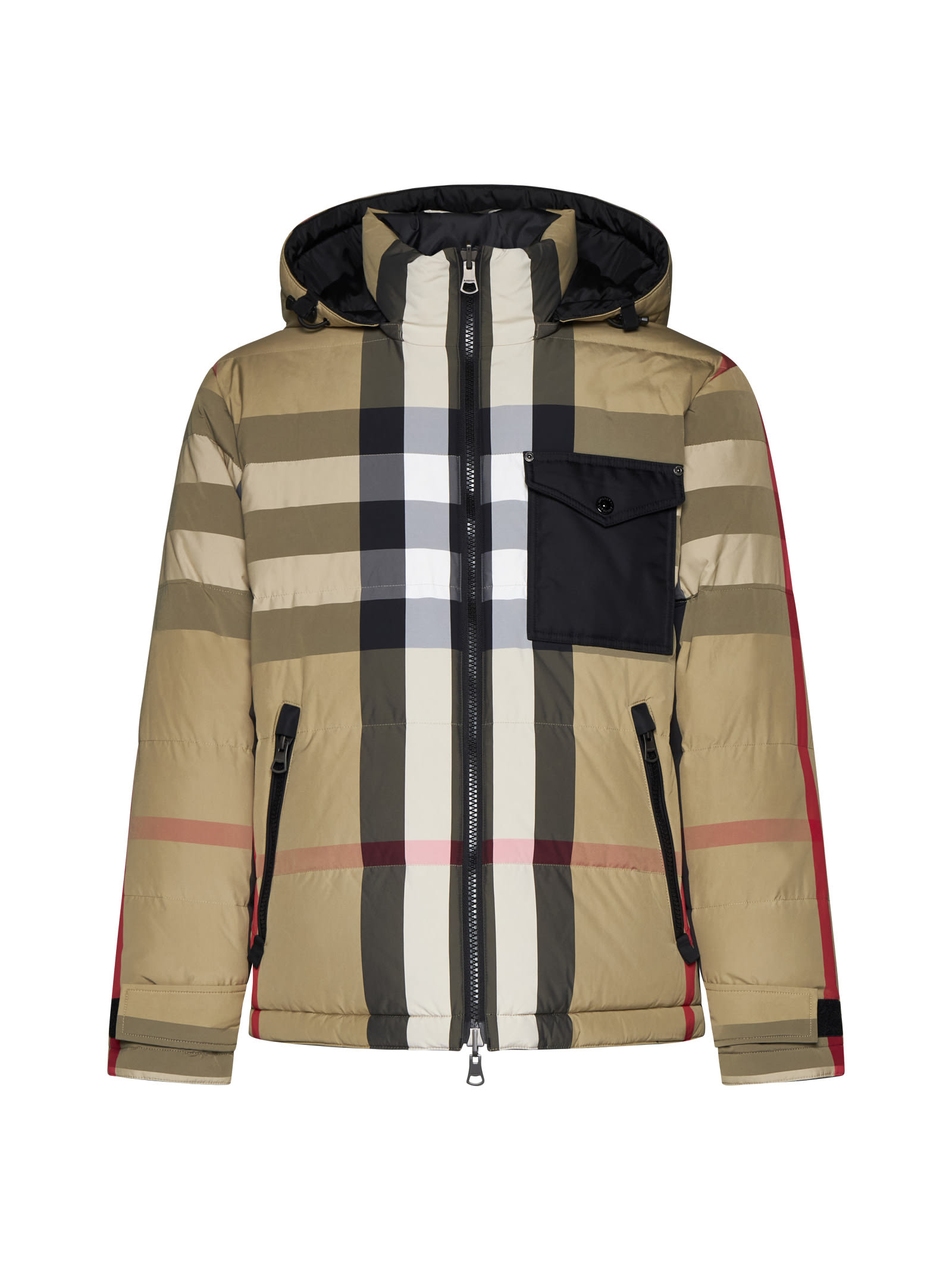 Burberry Down Jacket In Brown