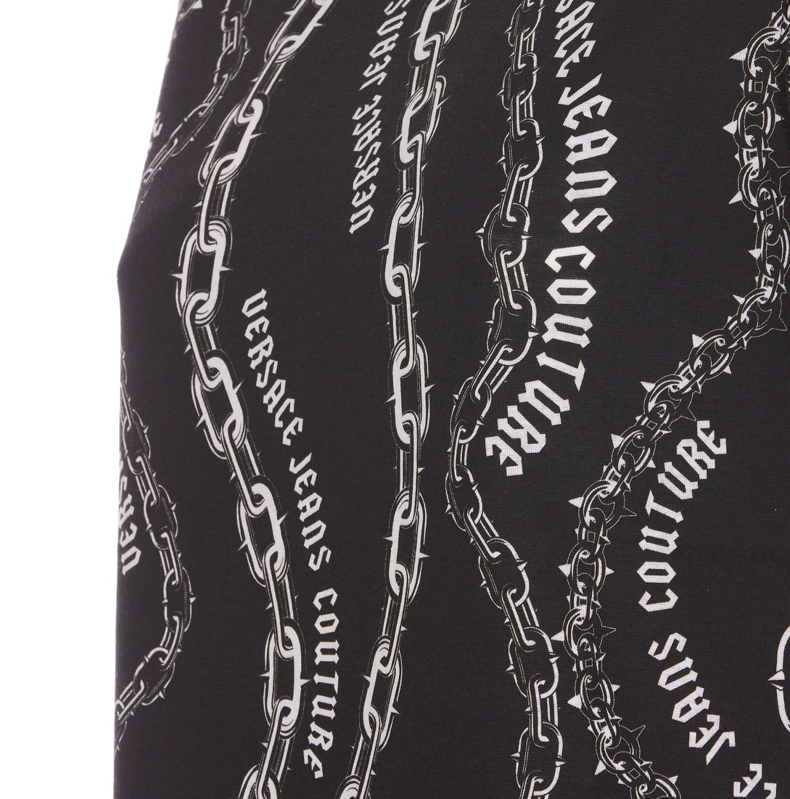 Shop Versace Jeans Couture Chain Couture T-shirt In Black