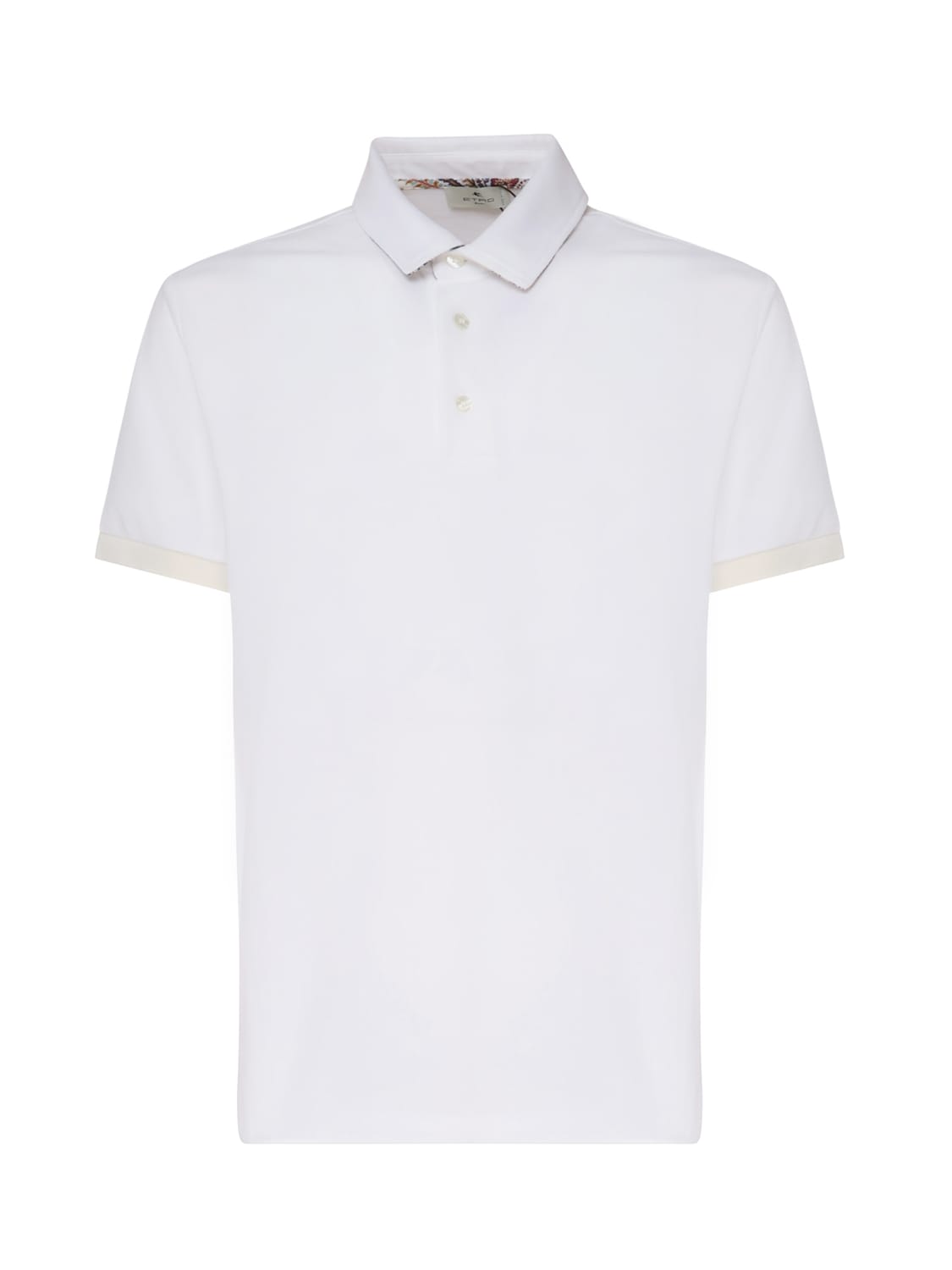 Shop Etro Polo Shirt With Embroidered Pegasus In White