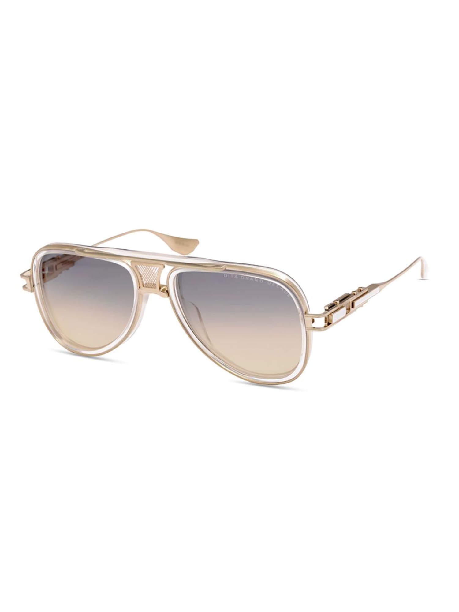 Shop Dita Dts460/a/03 Grand/decade Sunglasses In Crystal Clear