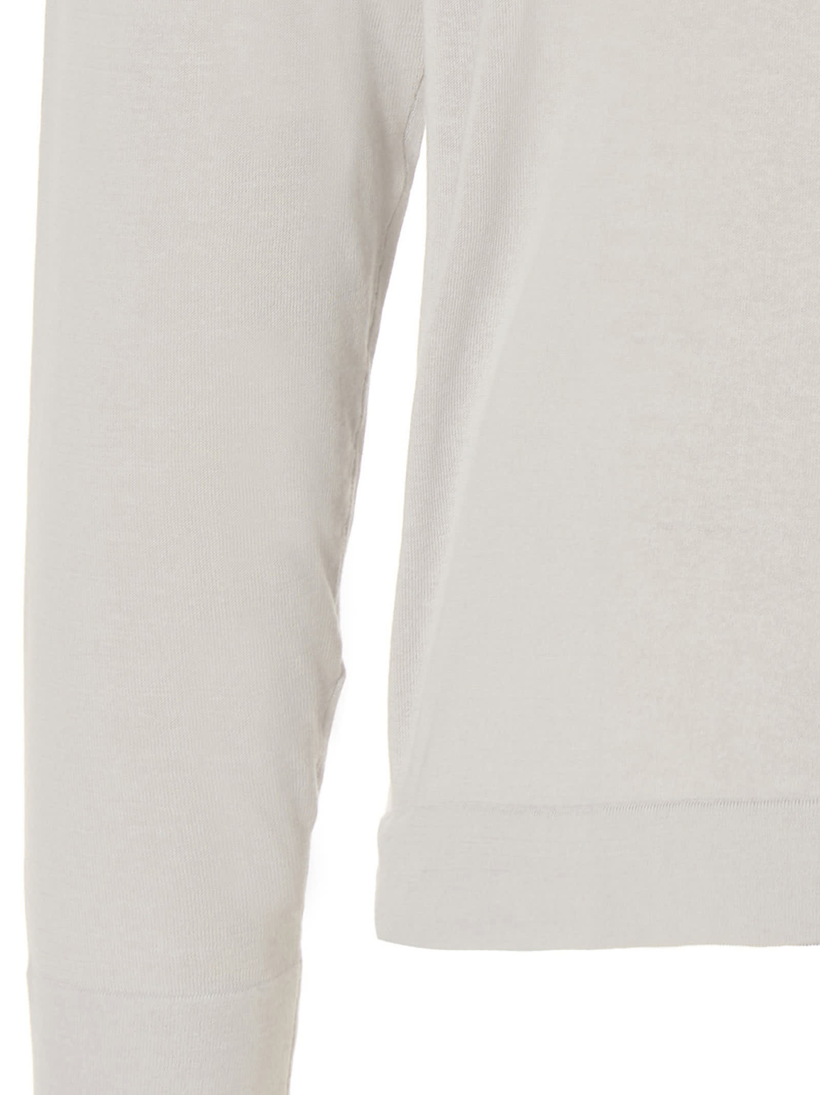 Shop Drumohr Frost Cotton Sweater In White
