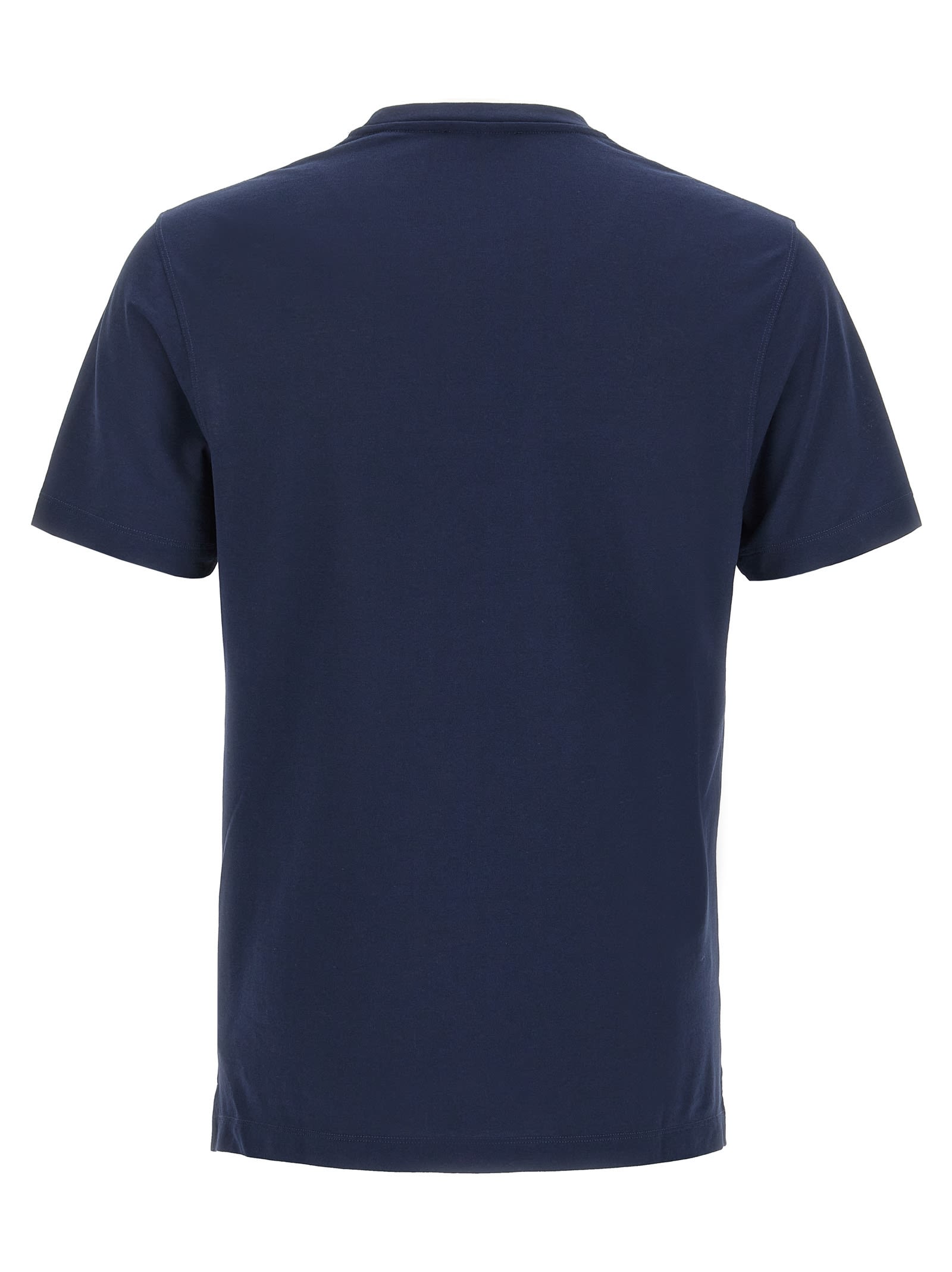 Zanone Crew Neck Plain Short Sleeves T-shirt In Blue