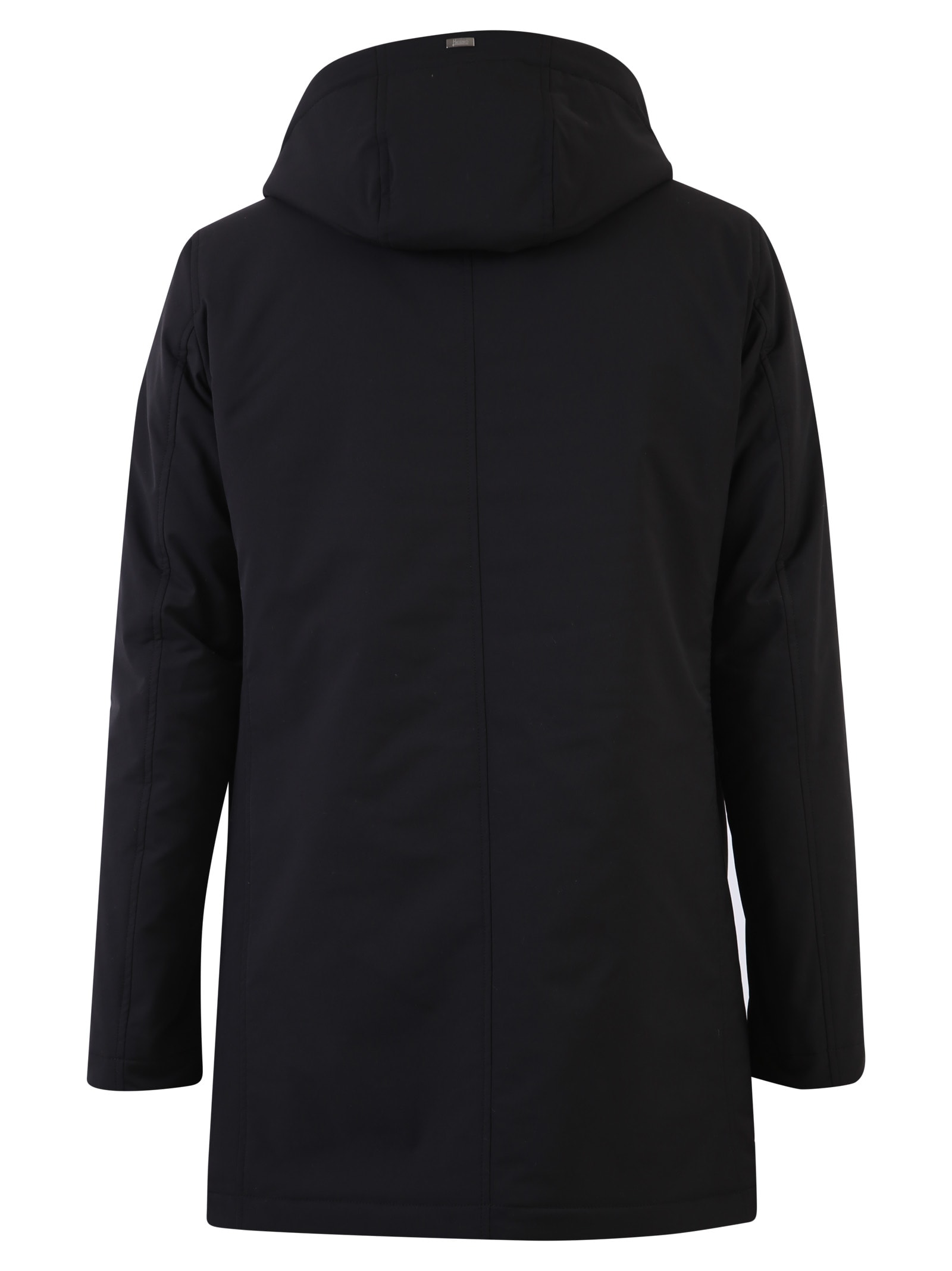 Shop Herno Hooded Jacket In Black