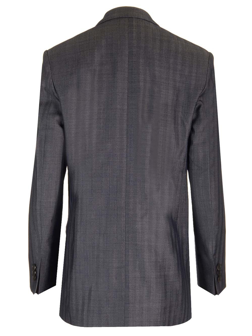 Shop Etro Oversized Blazer In Grey