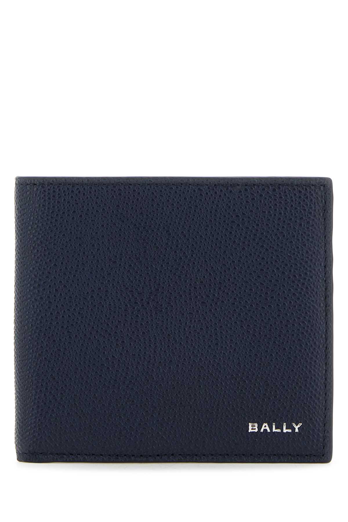 Bally Slate Leather Flag Wallet
