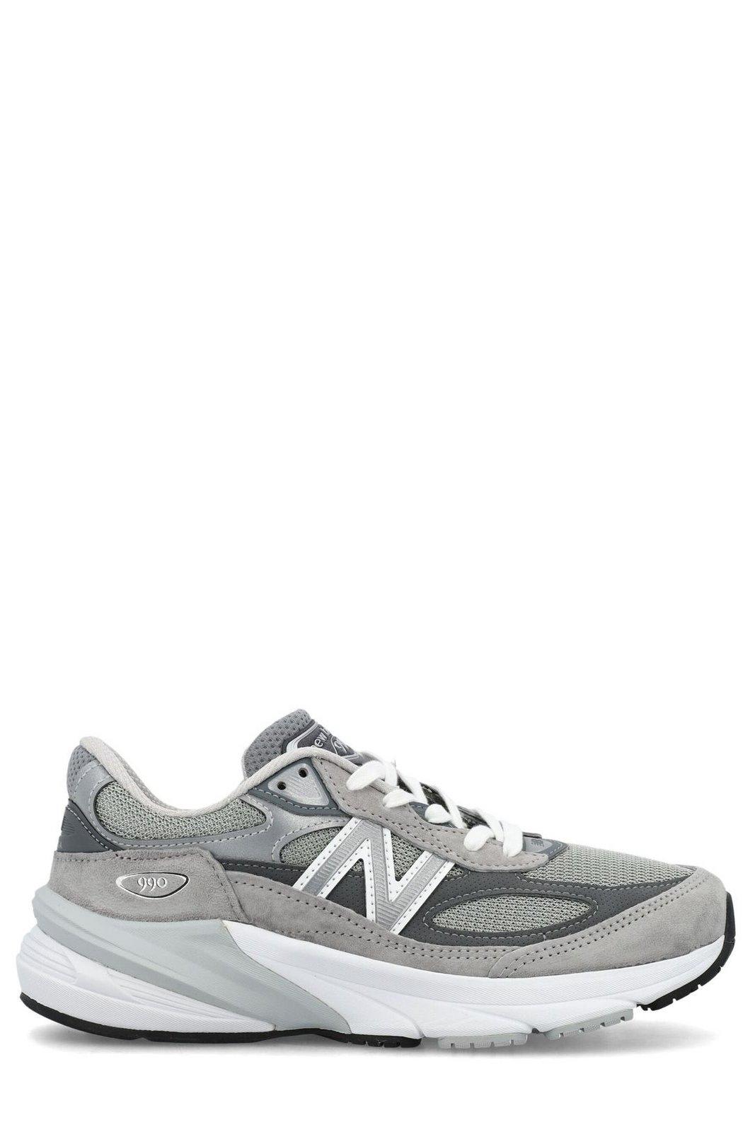 Shop New Balance 990 V6 Laceup Sneakers In Grey