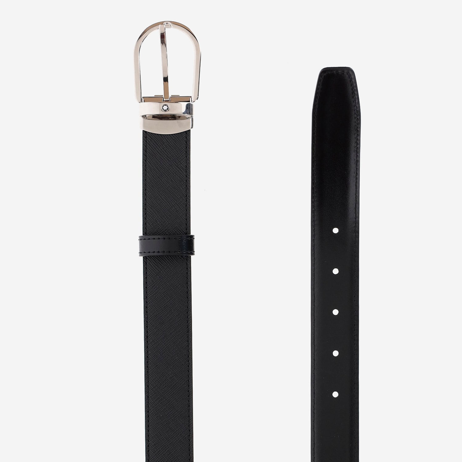 Montblanc Reversible Leather Belt In Multi