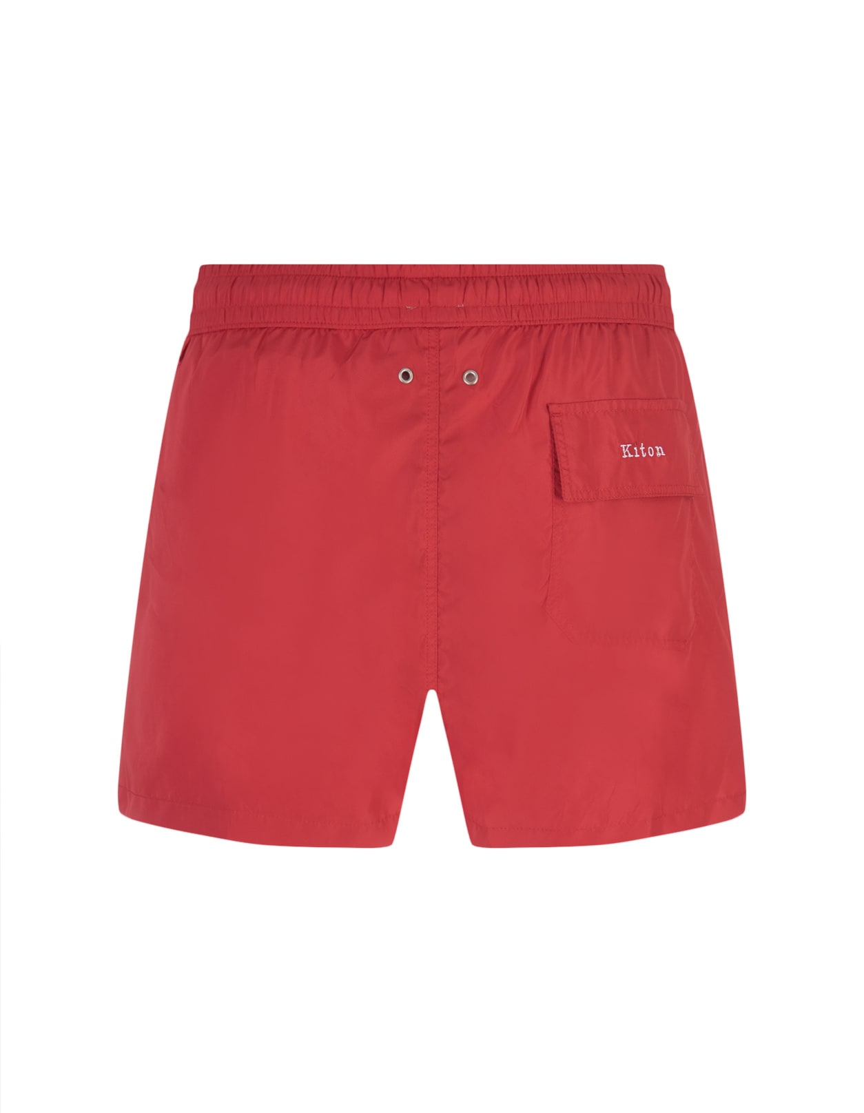 Shop Kiton Red Swim Shorts