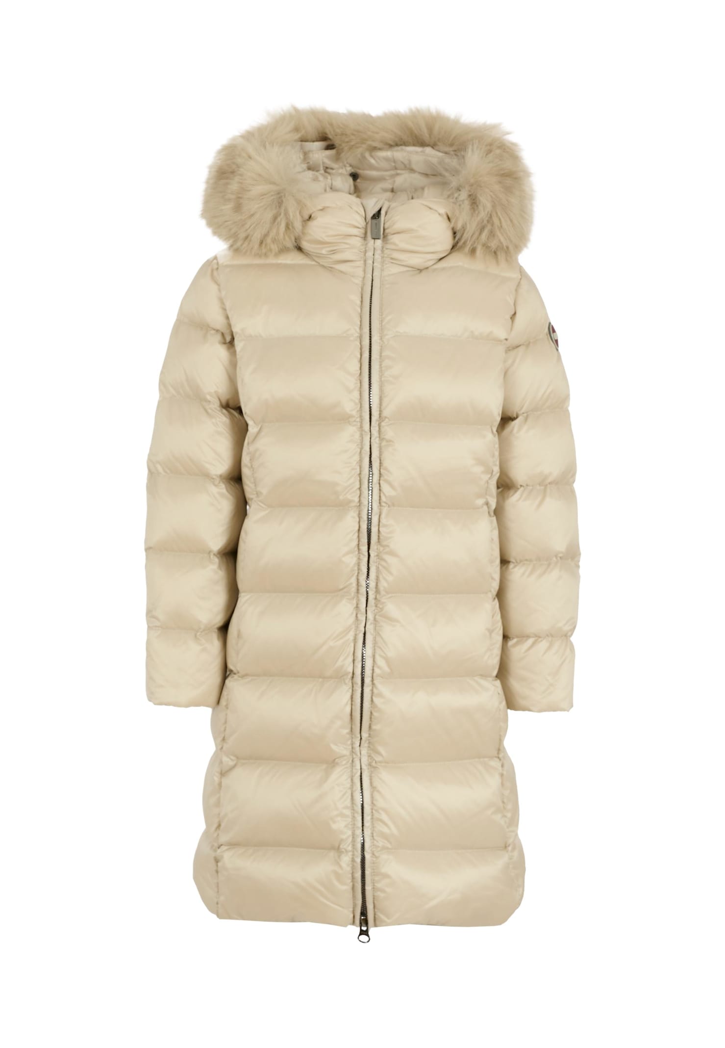 Colmar Quilted Fur-trimmed Jacket In Gold