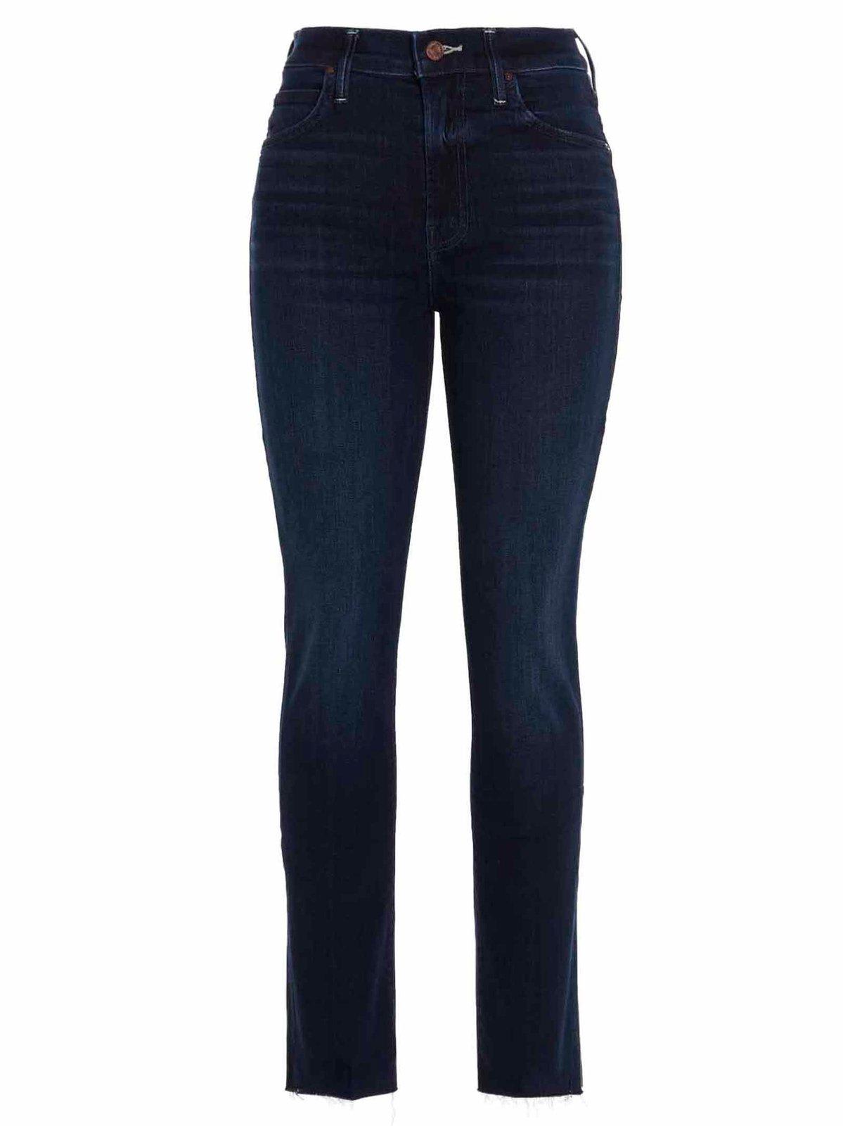 MOTHER BUTTON DETAILED STRAIGHT LEG JEANS 