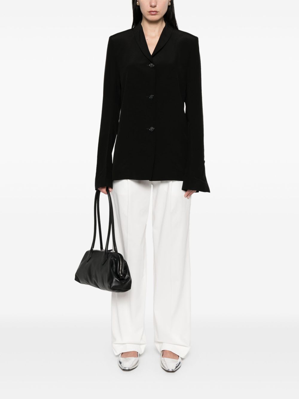 Totême Toteme Single-breasted Blazer Jacket In Black