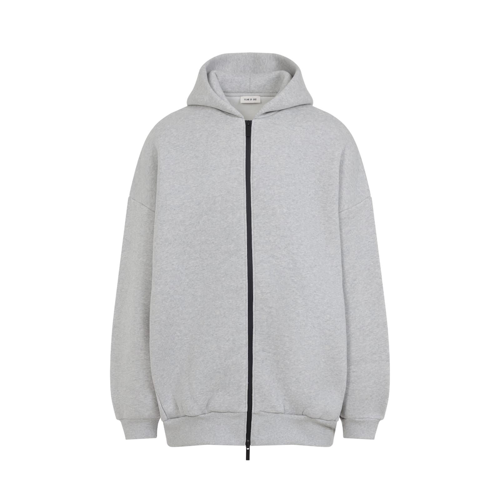 Fear Of God Relaxed Fit Grey Sweatshirt With Zip-up Front In Gray