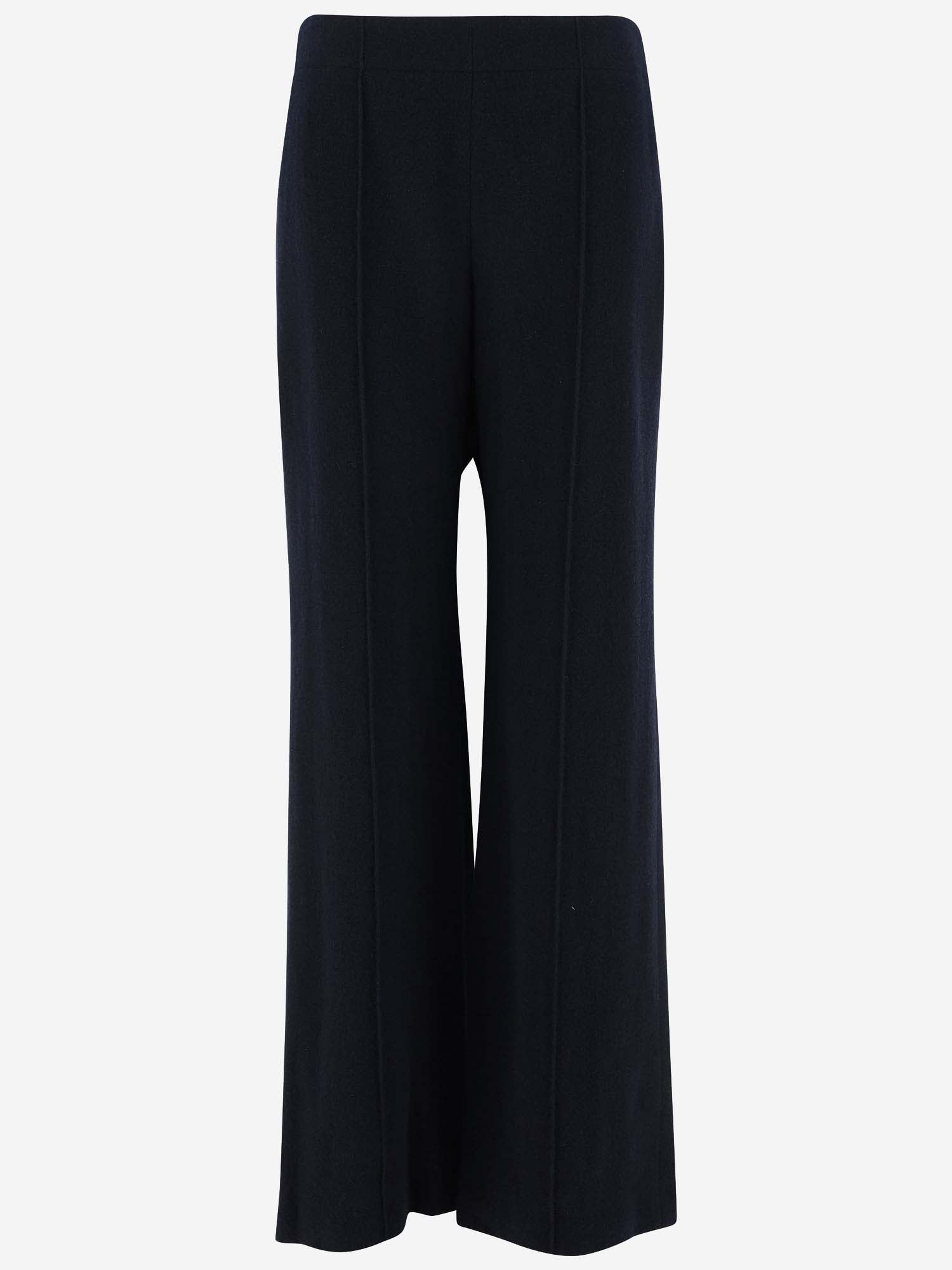Shop Chloé Wool And Cashmere Blend Pants In Blue