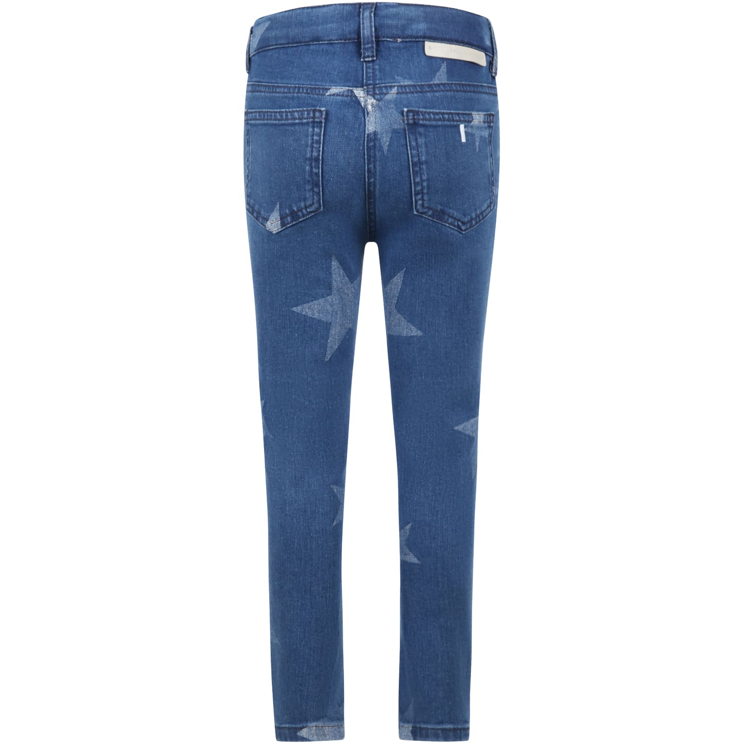 Shop Stella Mccartney Blue Jeans For Girl With Stars In Denim