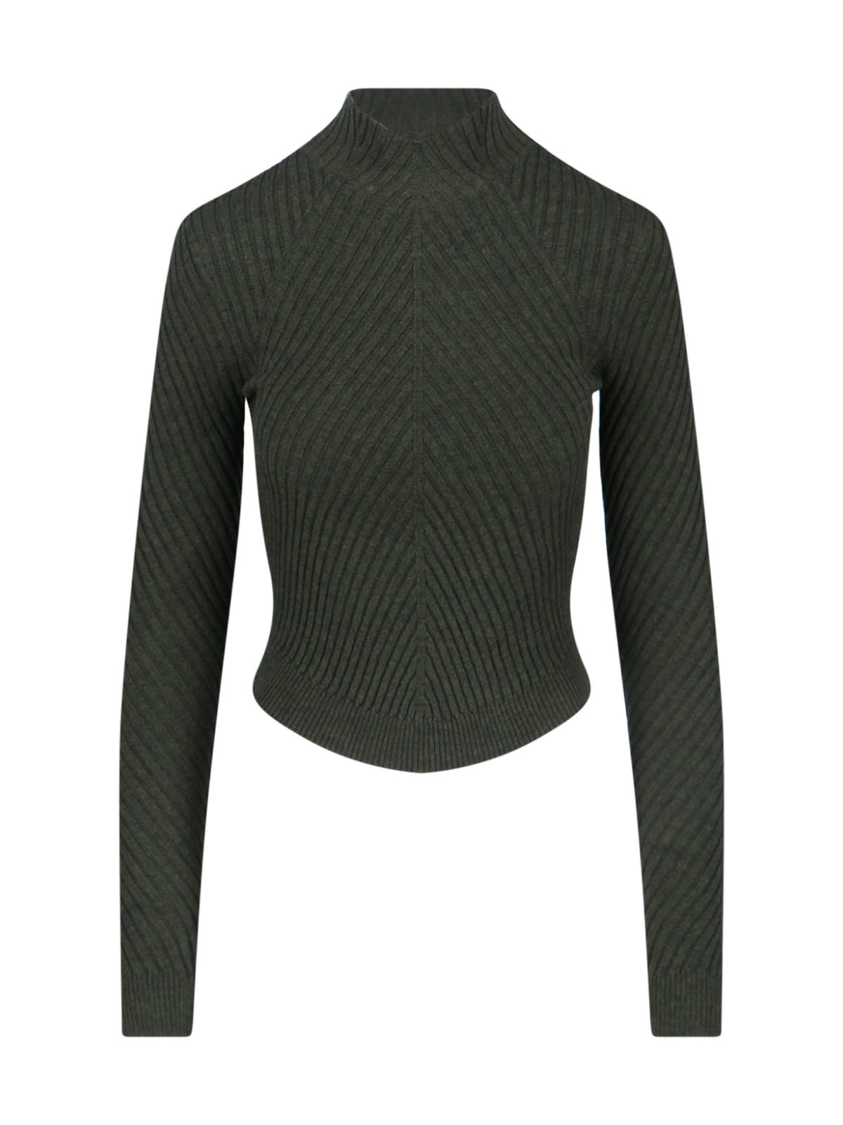 Victoria Beckham Merino Wool Sweater In Gray