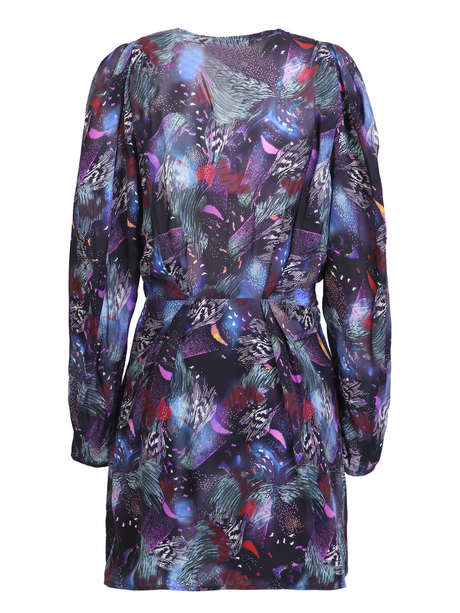 Shop Iro Purple Patterned Mini Dress