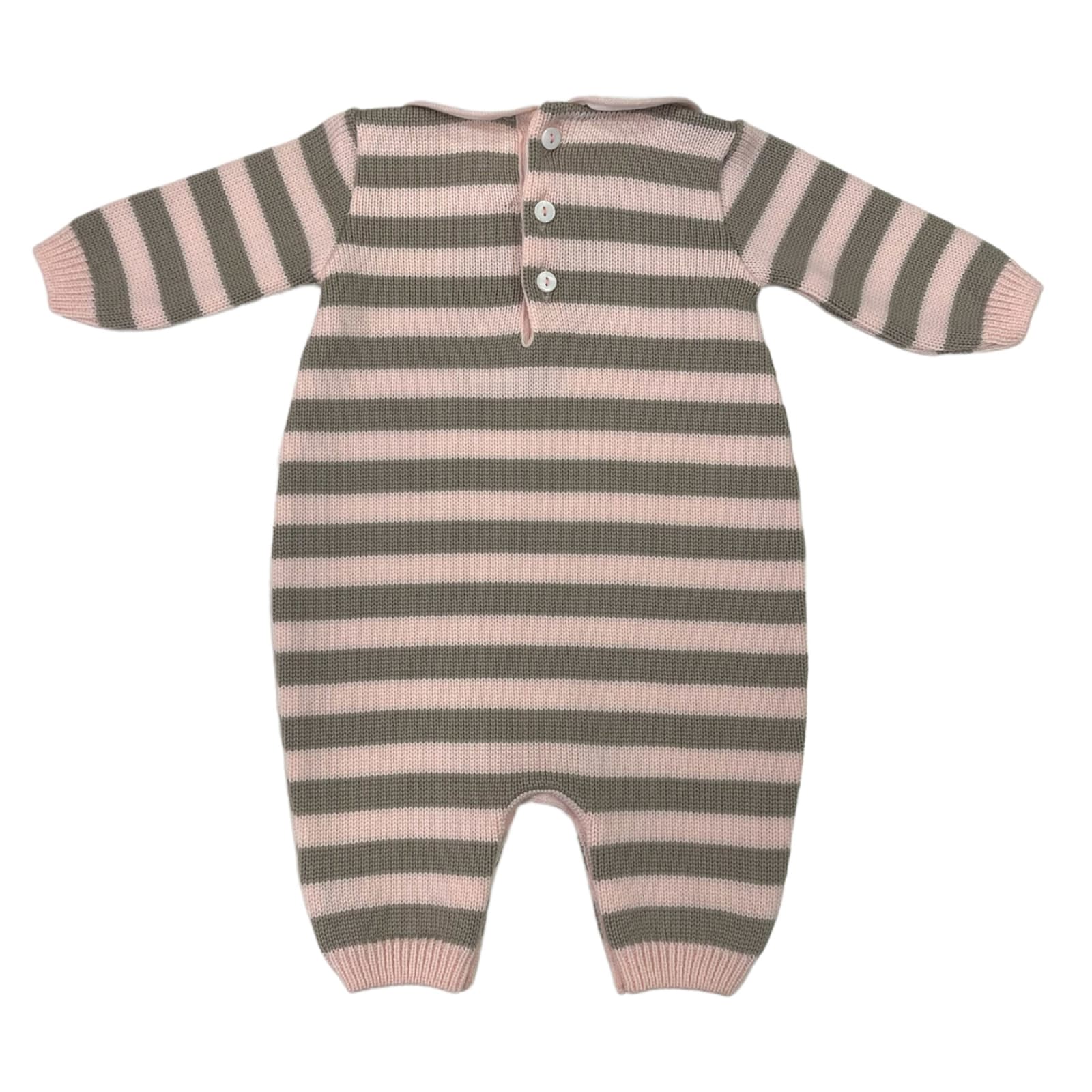 Shop Little Bear Tutina A Righe In Pink
