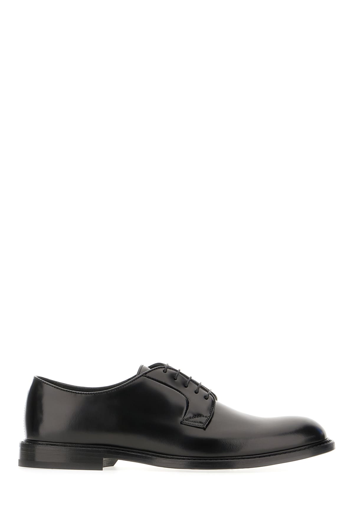 Doucal's Triumph Blue Leather Lace Up Shoes In Black