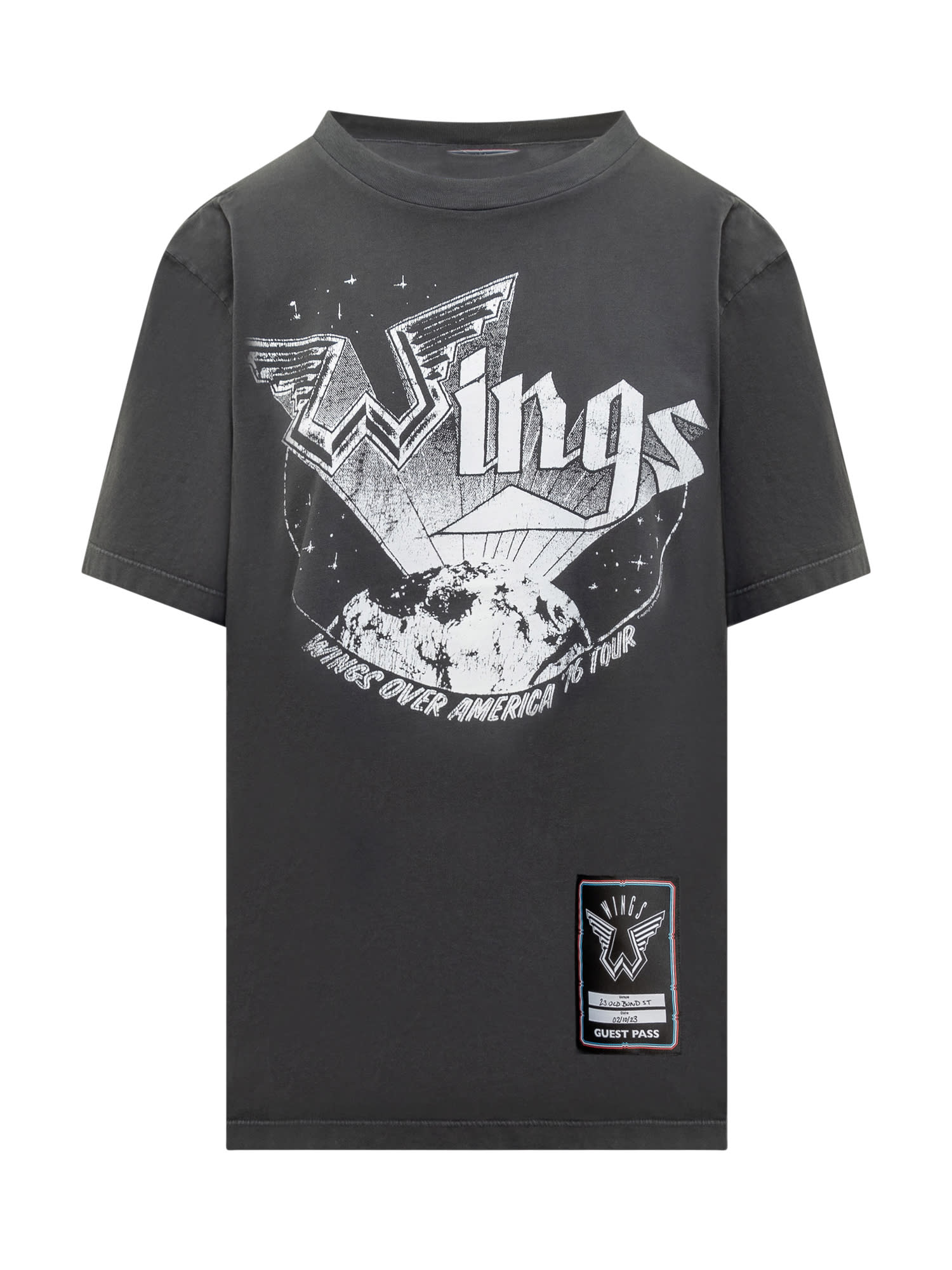 T-shirt With Graphic Wing Print