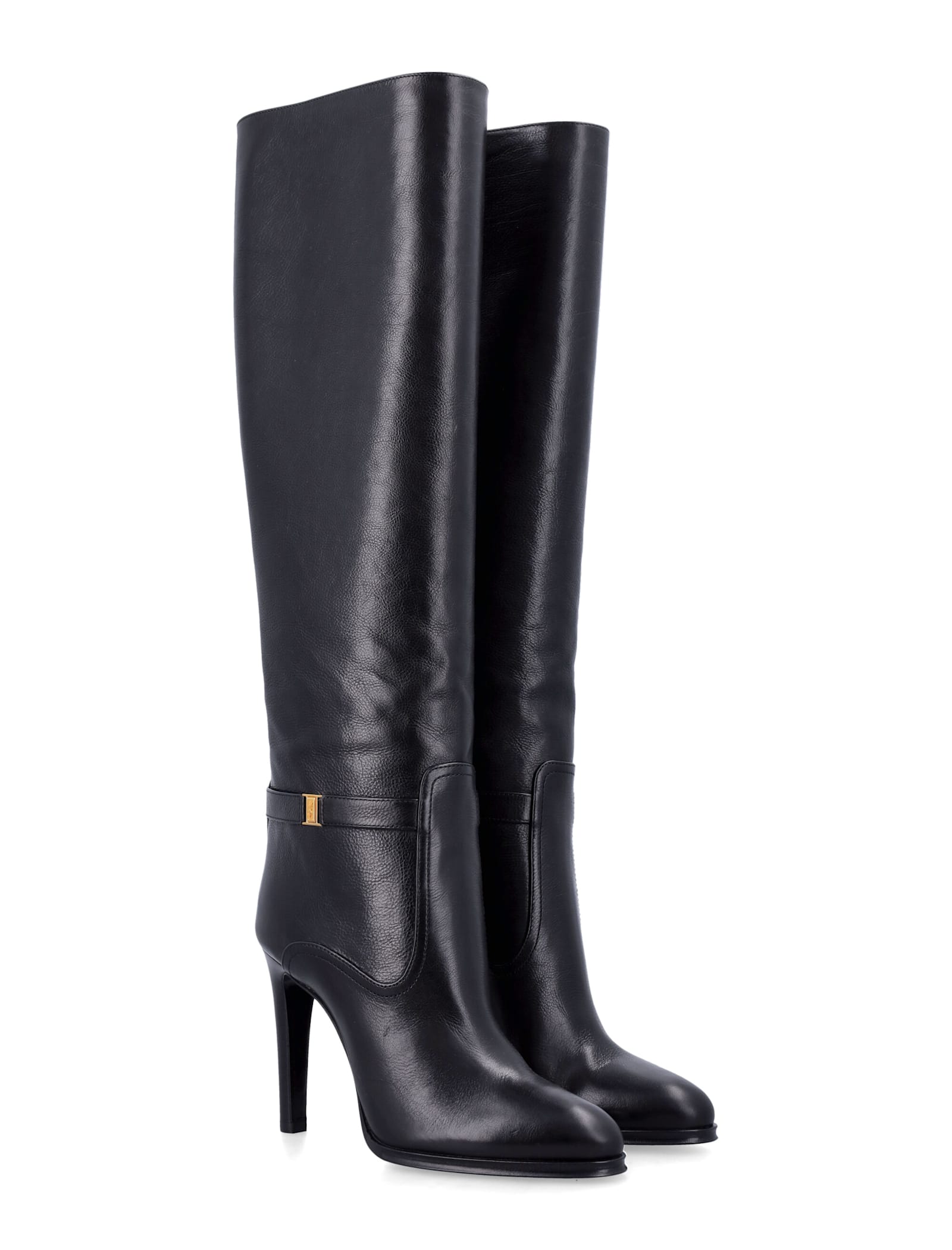 Saint Laurent Diane Boots In Black