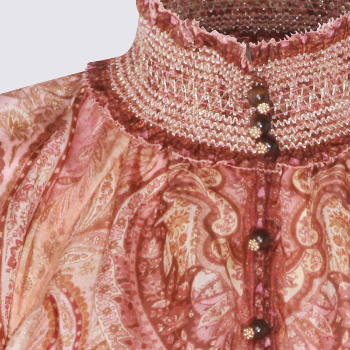 Zimmermann Wanderlust Frill Short-sleeve Blouse In Multi