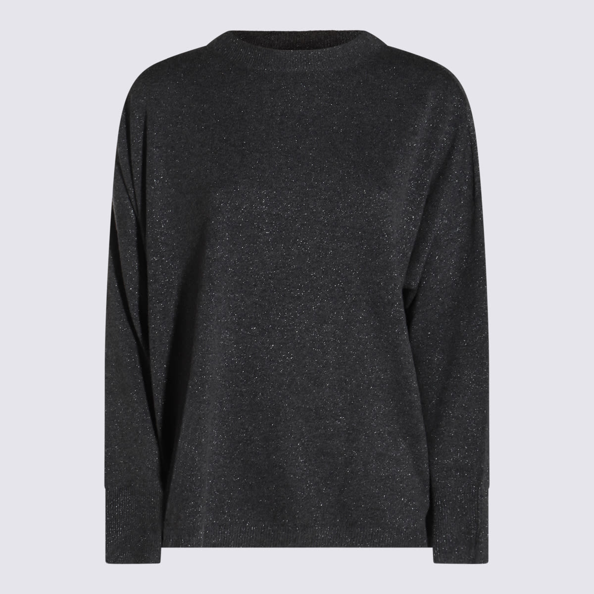 Shop Fabiana Filippi Dark Grey Wool Knitwear