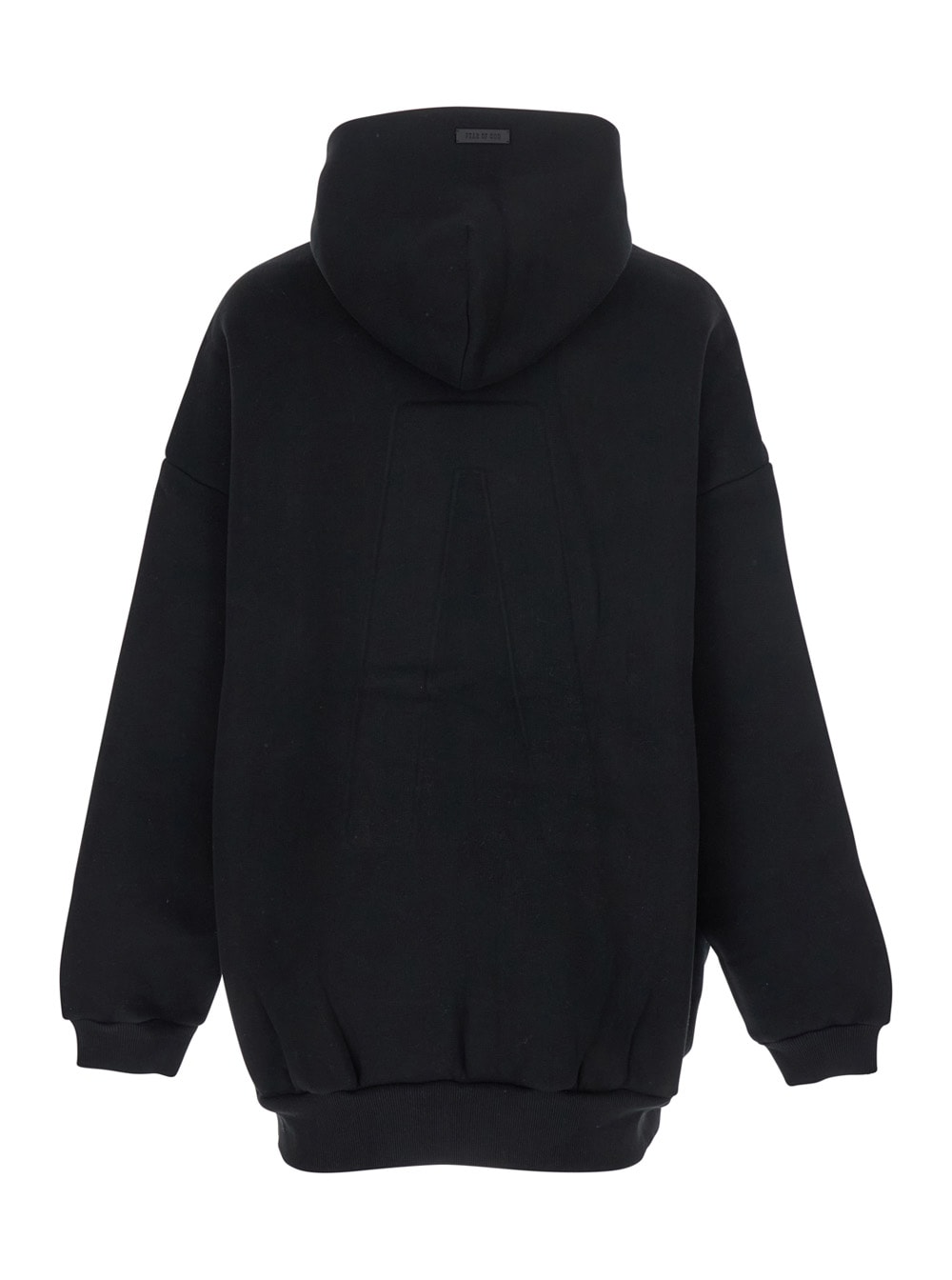 Fear Of God Black Sweatshirt With Hood And Dropped Shoulders In Cotton Blend Man In Black