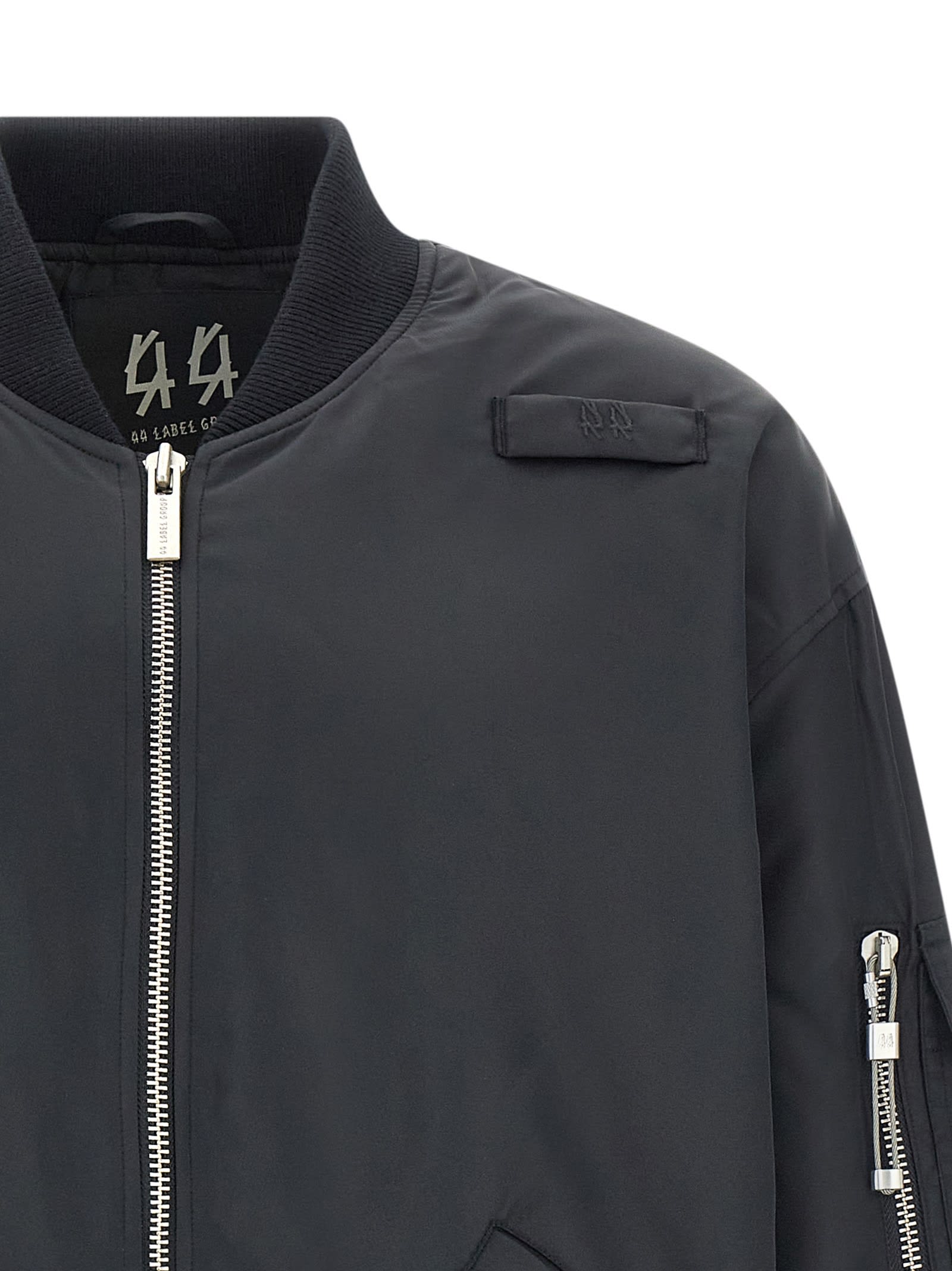 44 Label Group Profiler Bomber Jacket In Black