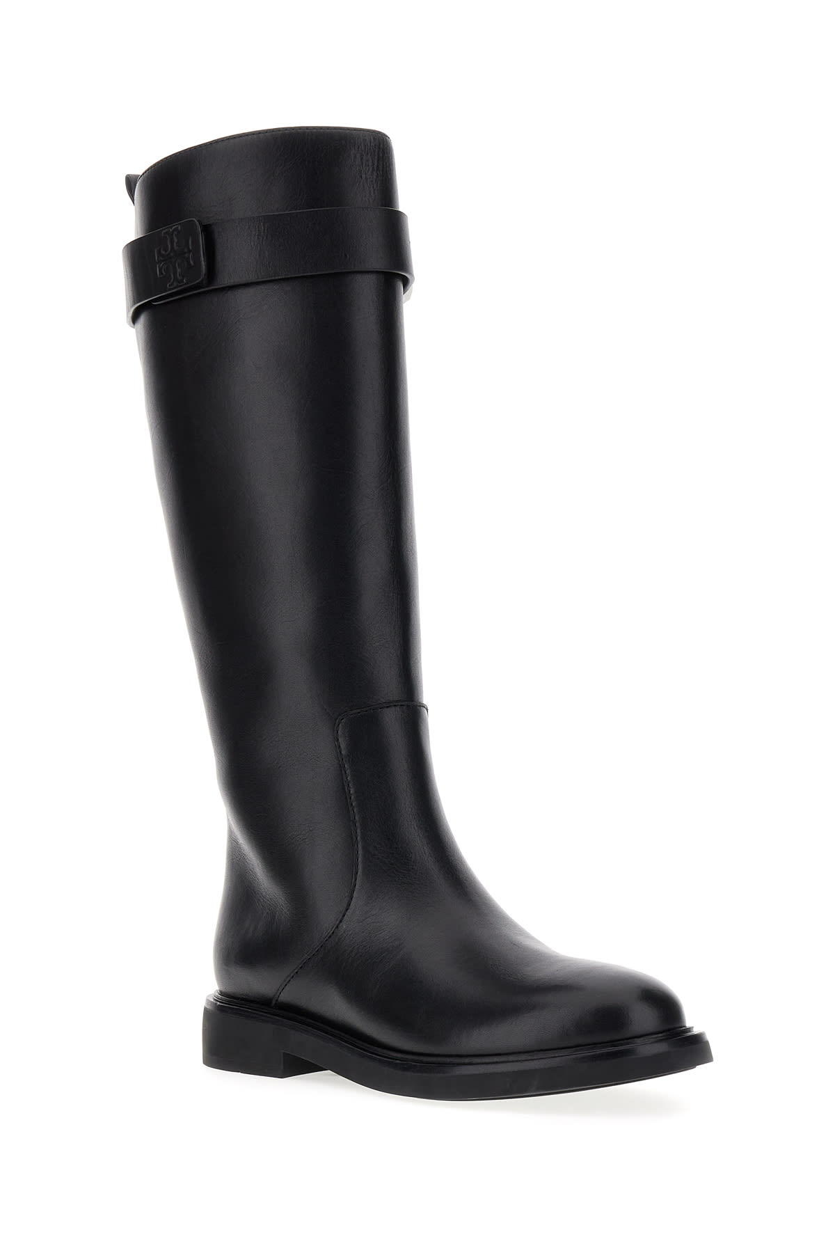 Shop Tory Burch Black Leather Boots In 006