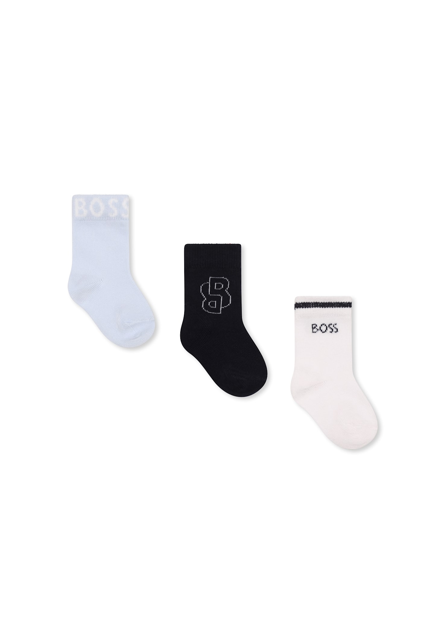 Shop Hugo Boss Multicolor Sock Set For Baby Boy With Logo