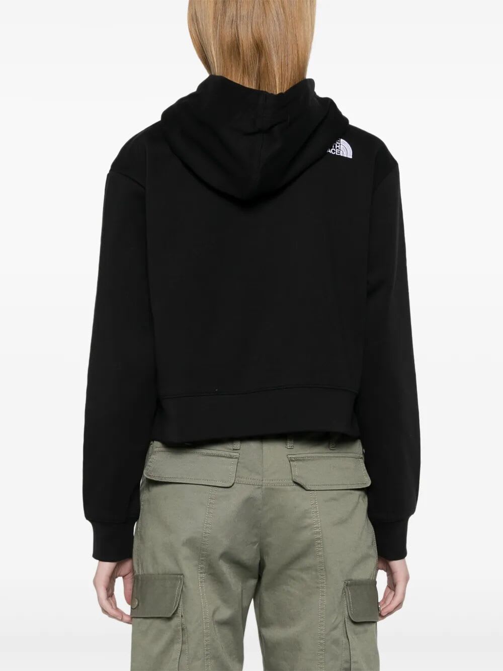 The North Face Black Cotton Blend Jersey Sweatshirt In Black