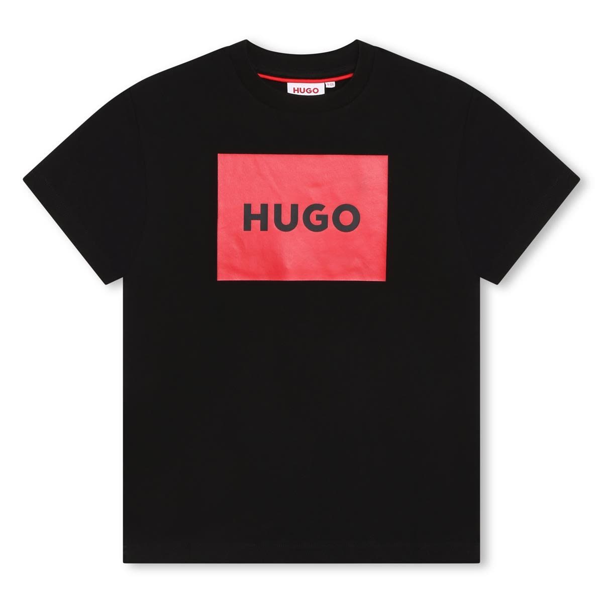 Hugo Boss Kids' T-shirt With Print In Black