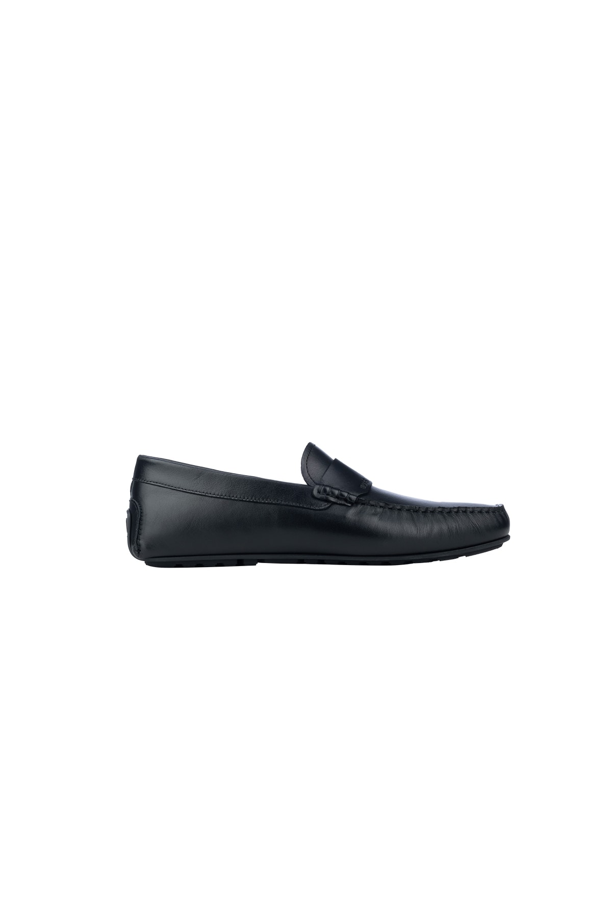 Hugo Boss Noel Mens Leather Driving Moccasins In Black 001