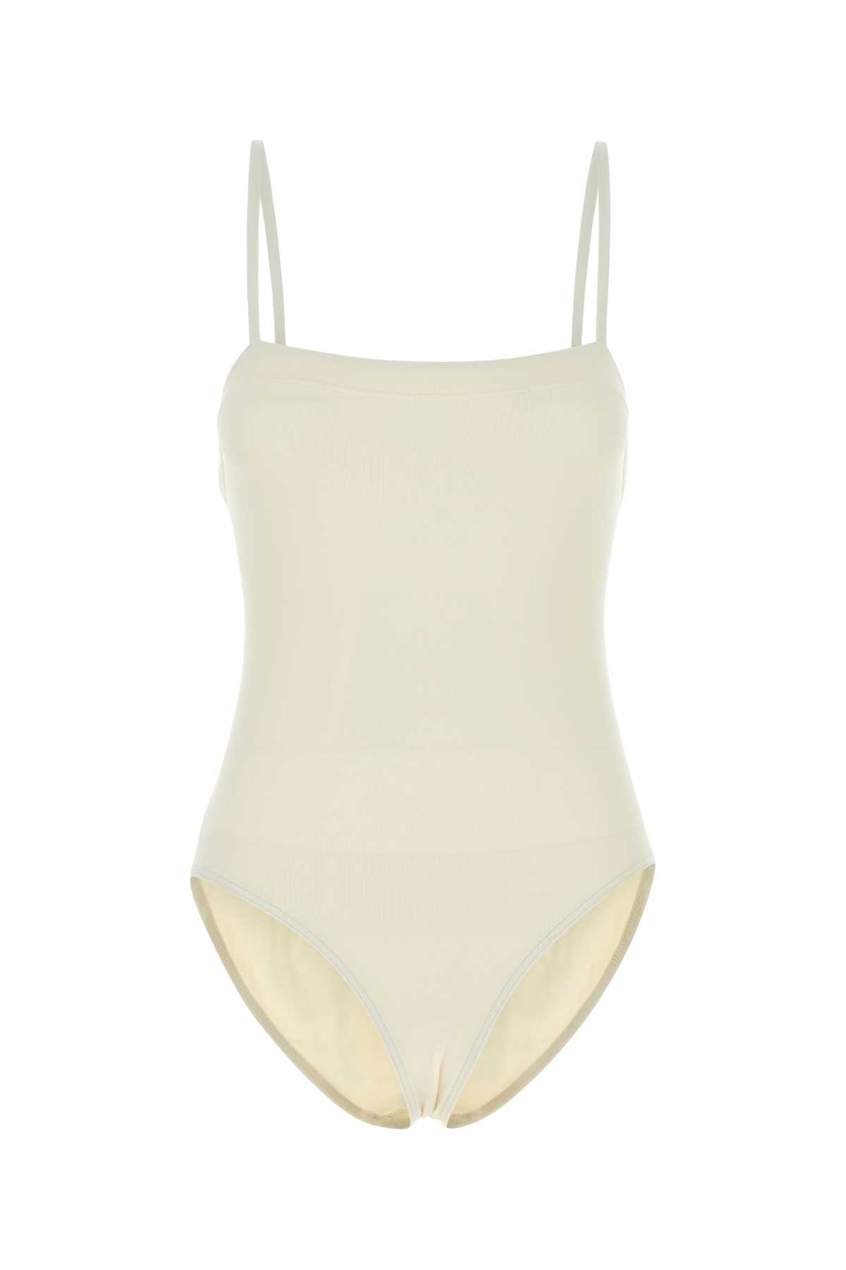 Ivory Stretch Nylon Aquarelle Swimsuit