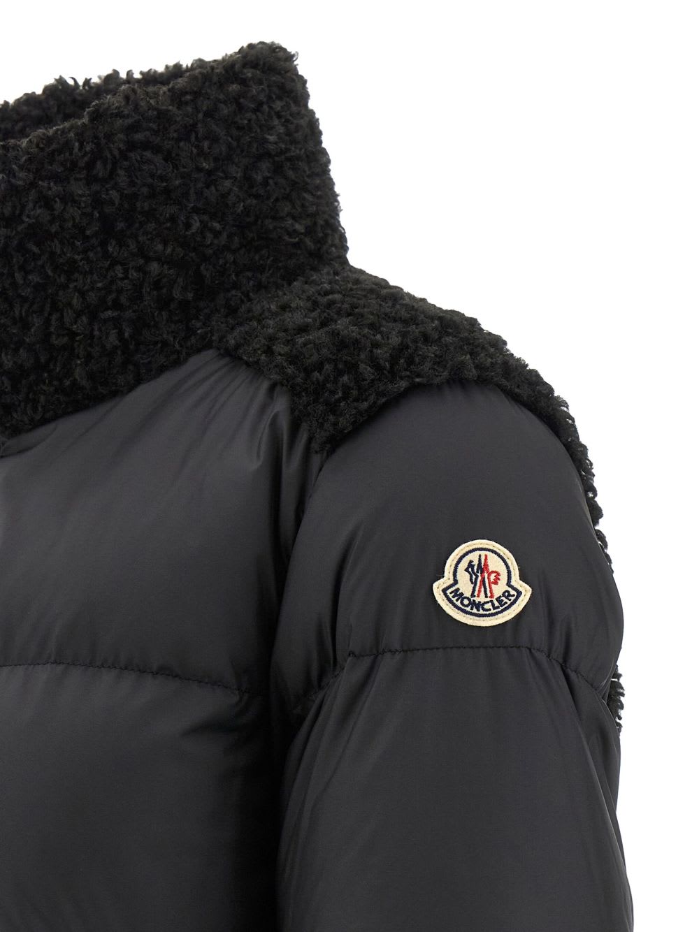 Moncler Esnaie Techno Down Jacket In Black