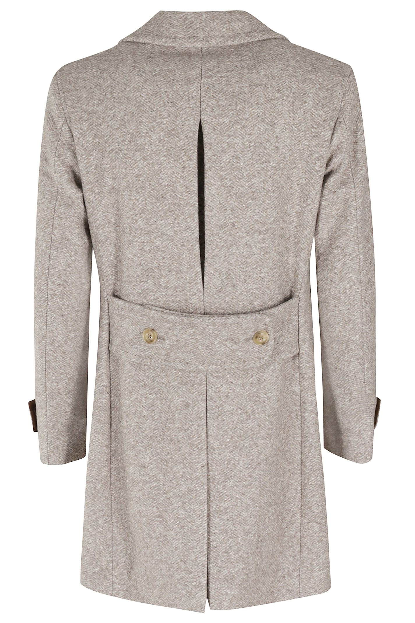 Luigi Bianchi Mantova Jersey Coat In Gray