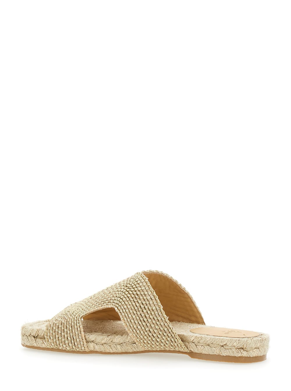 CASTAñER PURI BEIGE SANDALS WITH OPEN TOE AND FLAT SOLE IN FABRIC WOMAN