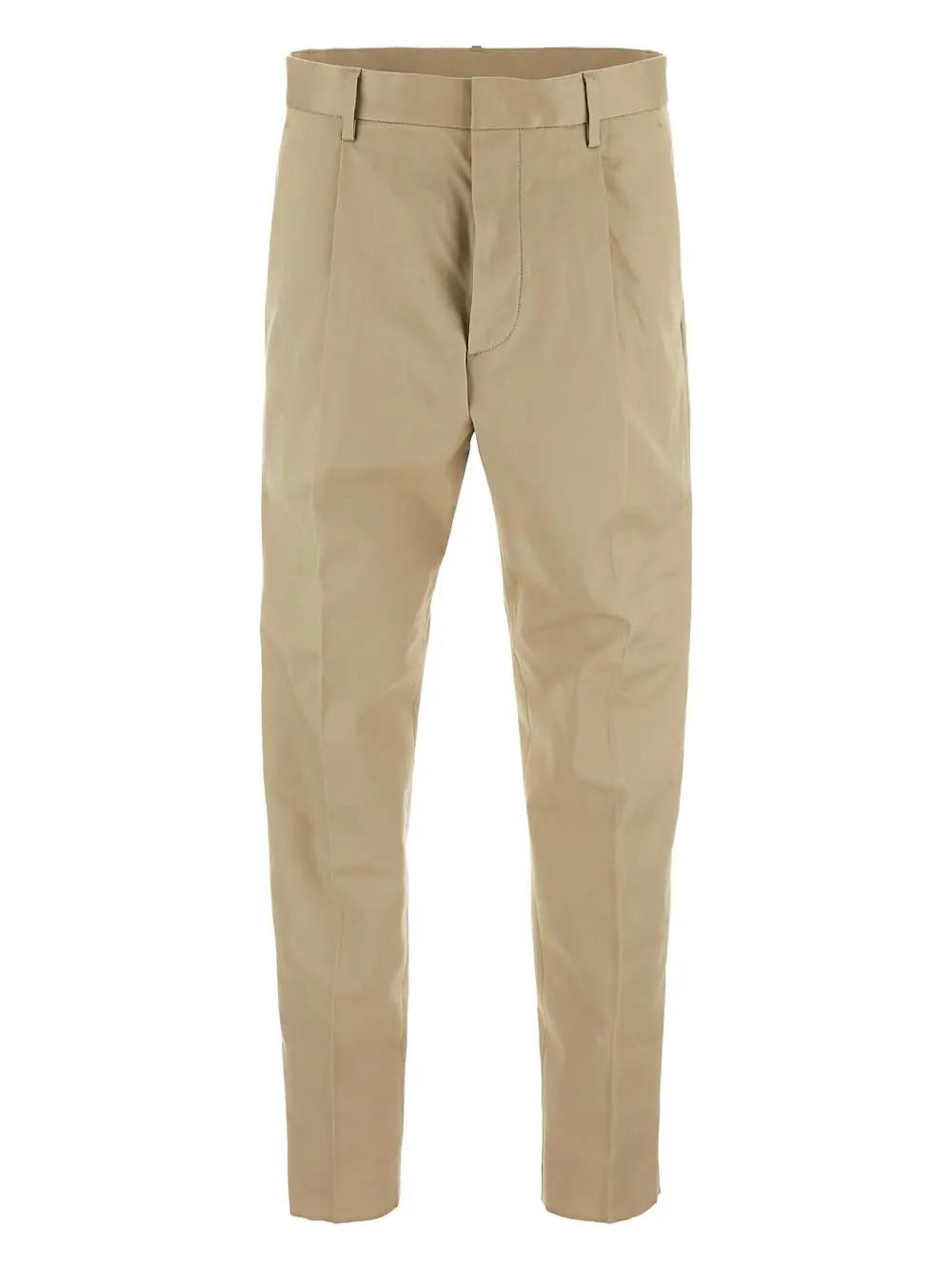 Dsquared2 Tapered Cotton-blend Trousers In Grey